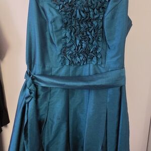 Jessica Howard Turquoise Ruffle Dress